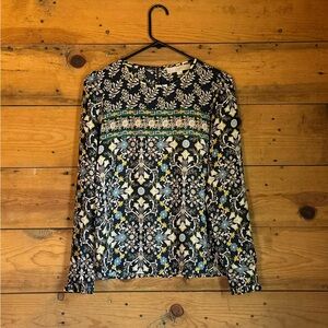 LOFT Ruffle Long Sleeve Top